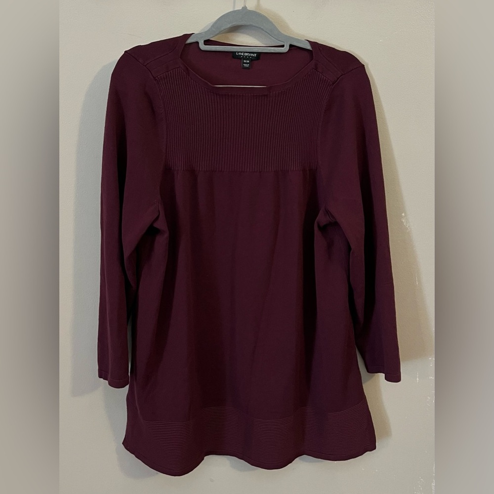 $6❤️Bundled Lane Bryant Burgundy Sweater